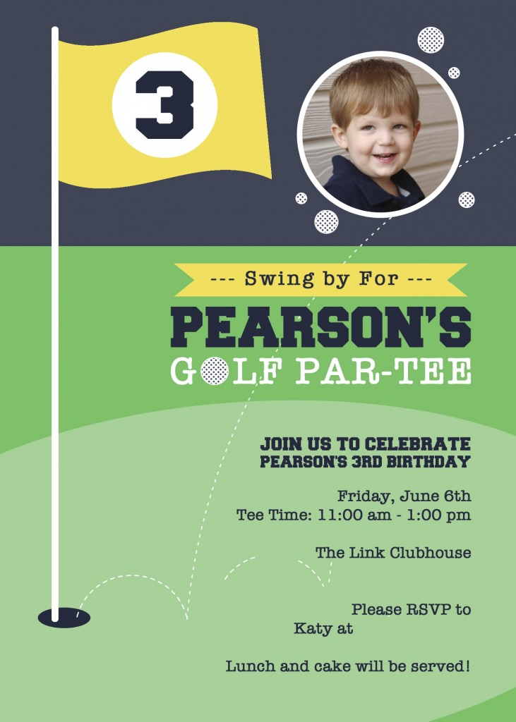 kids Golf Birthday Invitation