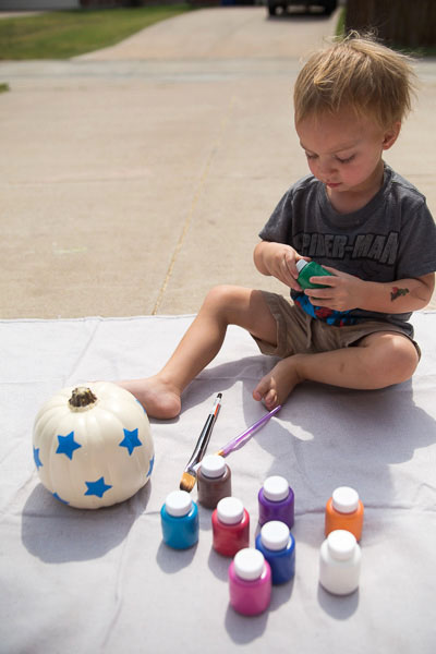 Toddler Painted Pumpkin-7