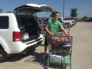 Husband at Costco