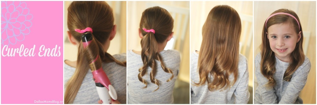 Five Minute Little Girl Hair - Curled Ends Collage
