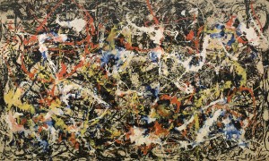 Upper right hand corner represents paying bills online, see it? Convergence by Jackson Pollock (Image property of the Albright-Knox Art Gallery, Buffalo, NY.)