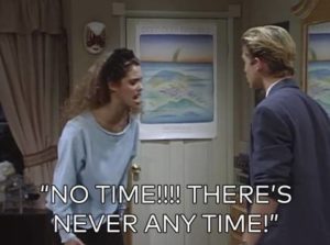 Too much pressure = the infamous Jessie Spano meltdown