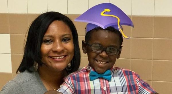 mom and pre-k grad, ready for kindergarten in dallas