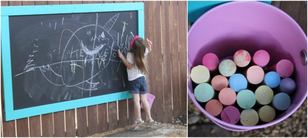 backyard chalkboard easy tutorial