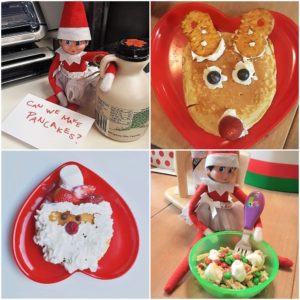 Christmas-themed pancakes and breakfast ideas