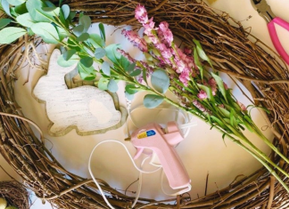 easy DIY spring wreath supplies