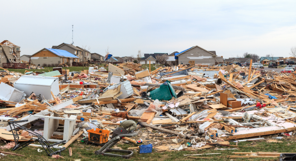 houses destroyed by tornado, how to help after tornado