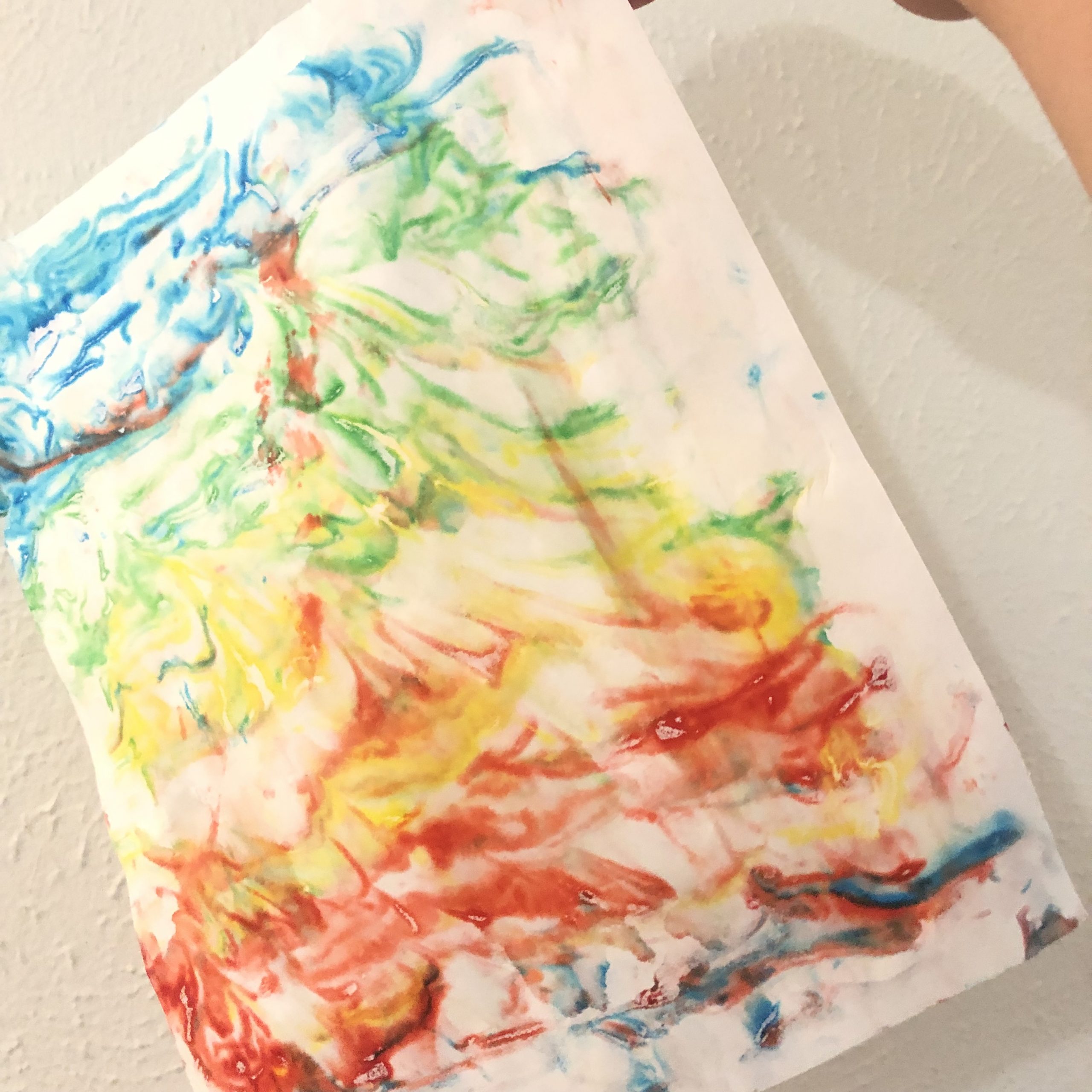 marble shaving cream art, creative art projects for kids