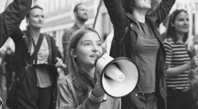 girl with megaphone