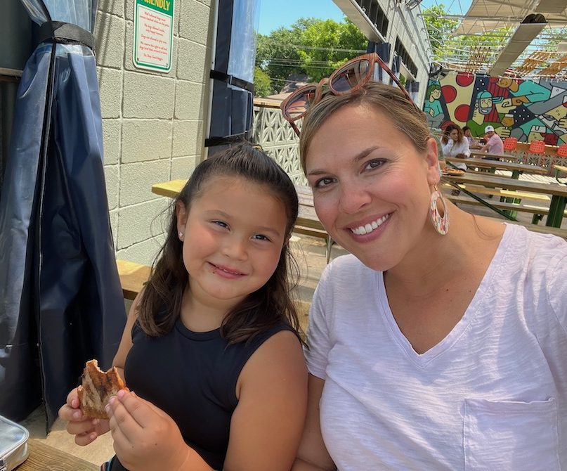 Mother and daughter lunch