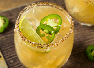 A spicy jalapeño margarita.