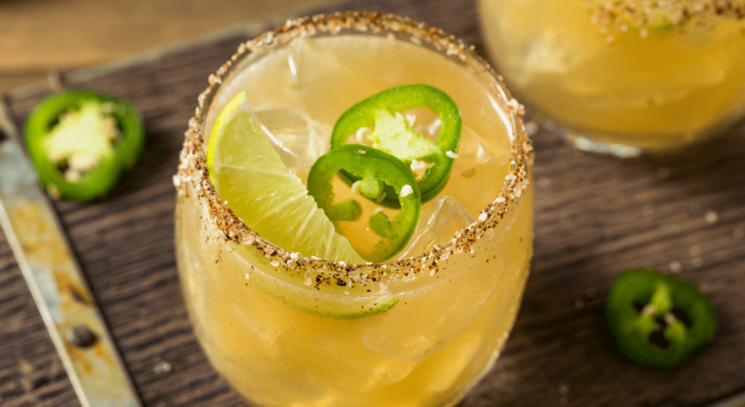 A spicy jalapeño margarita.