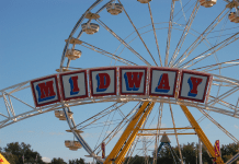 Midway Ferris wheel at the State Fair of Texas