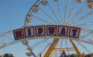 Midway Ferris wheel at the State Fair of Texas