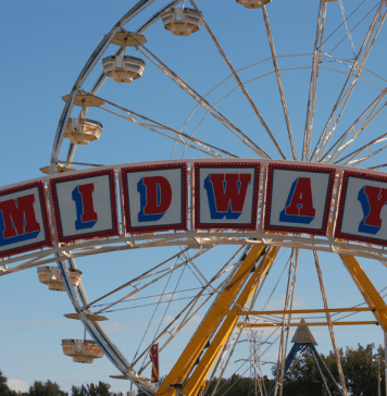 Midway Ferris wheel at the State Fair of Texas