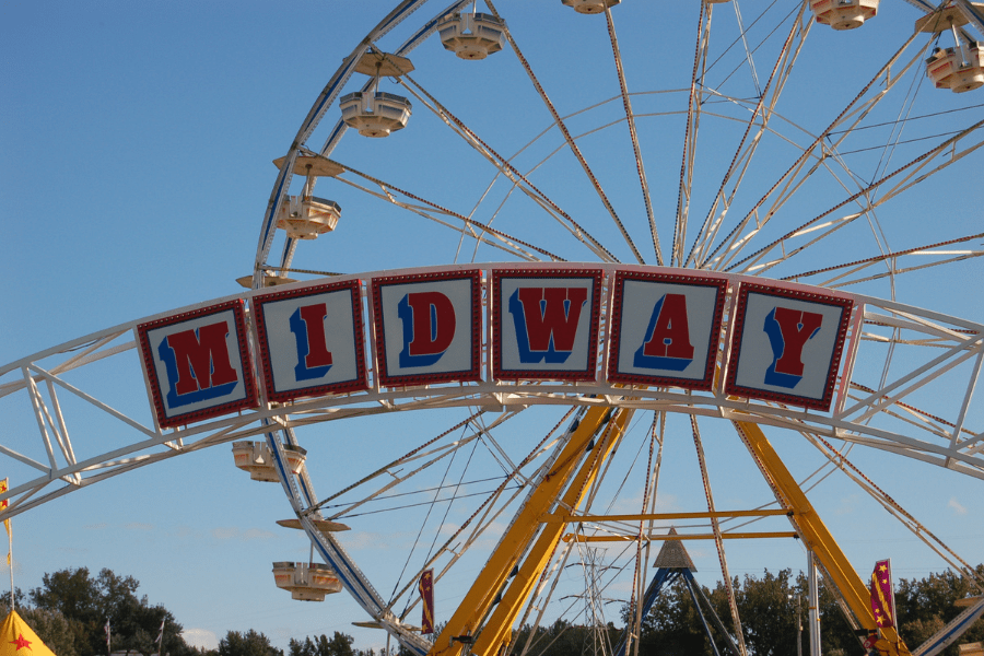 Midway Ferris wheel at the State Fair of Texas