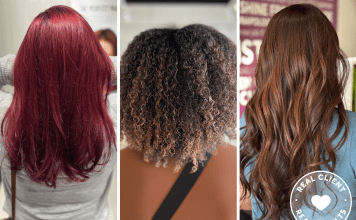 Three different hair types with color from Madison Reed